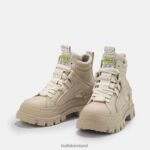 Beige Buffalo ASPHA NC MID Bootie Flat vegan |Boots F06ZHH200 - Image 4
