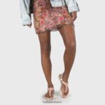 Beige/Coral Buffalo Rosalie vegan flat sandals suede look |Sandals F06ZHH340 - Image 2