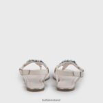 Beige/Light Green Buffalo Rosalie vegan flat sandals suede look |Sandals F06ZHH341 - Image 4
