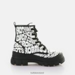 Black Aop Buffalo Aspha RLD Laceup Mid Ankle-Boot vegan |Boots F06ZHH914 - Image 5