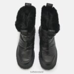 Black Buffalo Aspha Quilt Bootie Flat vegan |Boots F06ZHH483 - Image 3
