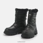 Black Buffalo Aspha Quilt Bootie Flat vegan |Boots F06ZHH483 - Image 4