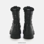 Black Buffalo Aspha Quilt Bootie Flat vegan |Boots F06ZHH483 - Image 5