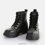 Black Buffalo Aspha RLD PIN Laceup Mid Ankle-Boot vegan |Boots F06ZHH367 - Image 4