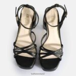 Black Buffalo Cherry Cage Heeled Sandals vegan |Sandals F06ZHH311 - Image 3