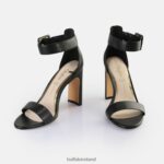 Black Buffalo Jean Ankle Heeled Sandals vegan |Sandals F06ZHH413 - Image 4