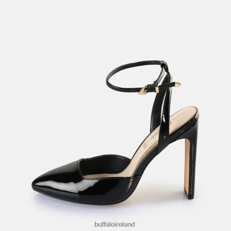 black_buffalo_jolie_vamp_heeled_sandals_vegan_sandals_f06zhh331.jpg Black Buffalo Jolie Vamp Heeled Sandals vegan |Sandals F06ZHH331 - Image 1