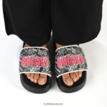 Black Buffalo Lake Graffiti Platform Slide vegan |Slides F06ZHH183
