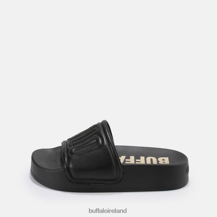 black_buffalo_lake_quilt_platform_sandals_vegan_slides_f06zhh796.jpg Black Buffalo Lake Quilt platform sandals vegan |Slides F06ZHH796 - Image 1