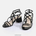Black Buffalo Lilly Cage Heeled Sandals vegan |Sandals F06ZHH288 - Image 4
