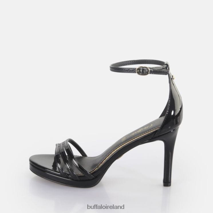 black_buffalo_melissa_2_heeled_sandals_vegan_sandals_f06zhh220.jpg Black Buffalo Melissa 2 heeled sandals vegan |Sandals F06ZHH220 - Image 1