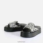 Black Buffalo Noa Glam Slide Platform Sandals vegan |Slides F06ZHH60 - Image 4