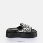 Black Buffalo Noa Glam Slide Platform Sandals vegan |Slides F06ZHH60 - Image 6