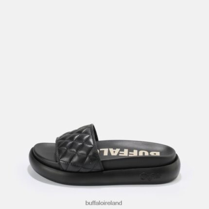 Black Buffalo Rey Quilt slide vegan |Slides F06ZHH831