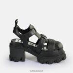 Black Buffalo Riot Trawl Heeled Sandals vegan |Sandals F06ZHH84 - Image 6