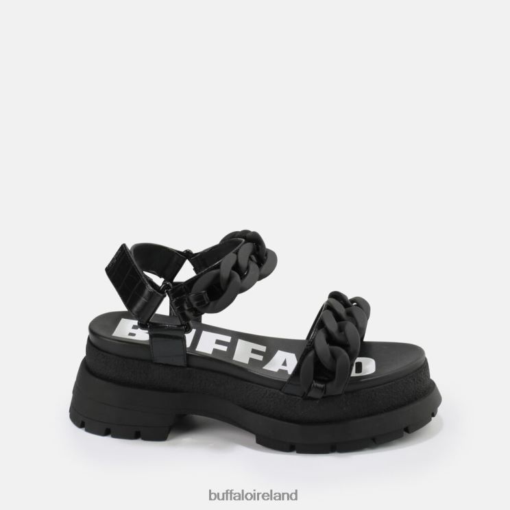 black_buffalo_rude_chain_platform_sandal_vegan_sandals_f06zhh28.jpg Black Buffalo Rude Chain platform sandal vegan |Sandals F06ZHH28 - Image 1