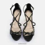 Black Buffalo Serena Bow Heeled Sandals vegan |Sandals F06ZHH284 - Image 3