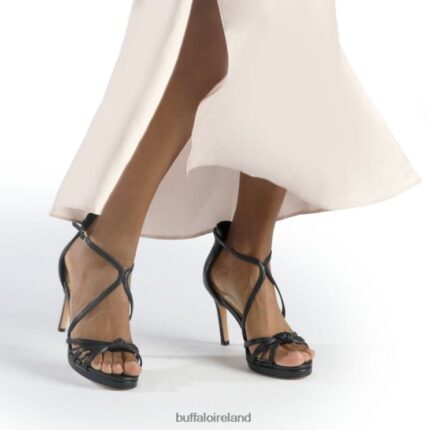 Black Buffalo Serena Bow Heeled Sandals vegan |Sandals F06ZHH284