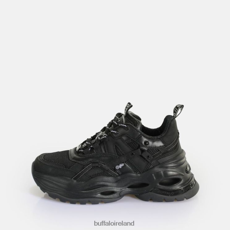 black_buffalo_triplet_hollow_sneaker_low_vegan_sneakers_f06zhh124.jpg Black Buffalo Triplet Hollow Sneaker Low vegan |Sneakers F06ZHH124 - Image 1