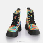 Black Rainbow Buffalo Aspha Lace Up Hi Ankle-Boot vegan |Boots F06ZHH370 - Image 4