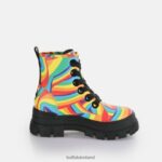 Black Rainbow Buffalo Aspha Lace Up Hi Ankle-Boot vegan |Boots F06ZHH370 - Image 5