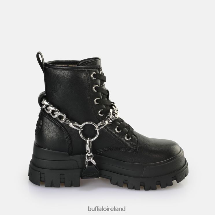 Black/Silver Buffalo Aspha Chain 2.0 Ankle Boot vegan |Boots F06ZHH564 - Image 6