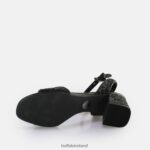 Black/Silver Buffalo Rainelle heeled sandal vegan |Sandals F06ZHH541 - Image 4