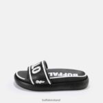 Black/White Buffalo Rey slide vegan |Slides F06ZHH730 - Image 2