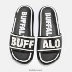 Black/White Buffalo Rey slide vegan |Slides F06ZHH730 - Image 3