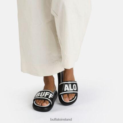 Black/White Buffalo Rey slide vegan |Slides F06ZHH730