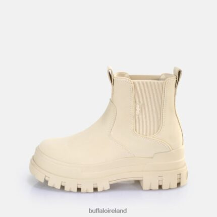 Cream Buffalo Aspha Chelsea Ankle Boot vegan |Boots F06ZHH363