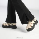 Cream Buffalo Aspha FSH Platform Sandals vegan |Sandals F06ZHH546 - Image 2