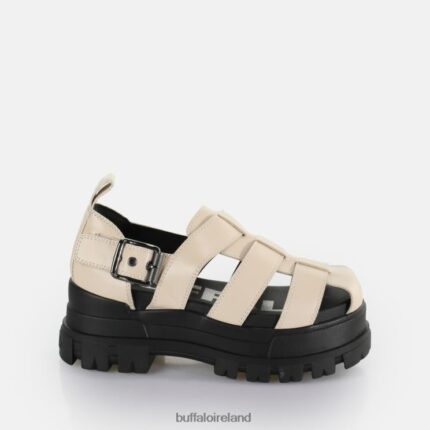 Cream Buffalo Aspha FSH Platform Sandals vegan |Sandals F06ZHH546