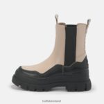Cream Buffalo Aspha Wave Ankle-Boot vegan |Boots F06ZHH812