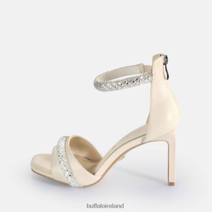 Cream Buffalo Blair Spark Heeled Sandals vegan |Sandals F06ZHH697