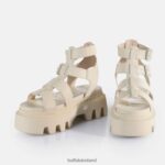 Cream Buffalo Flora Fisher Platform Sandals vegan |Sandals F06ZHH641 - Image 4