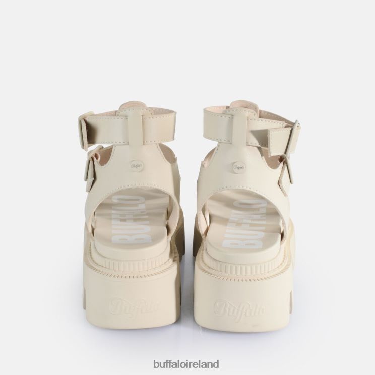 Cream Buffalo Flora Fisher Platform Sandals vegan |Sandals F06ZHH641 - Image 5