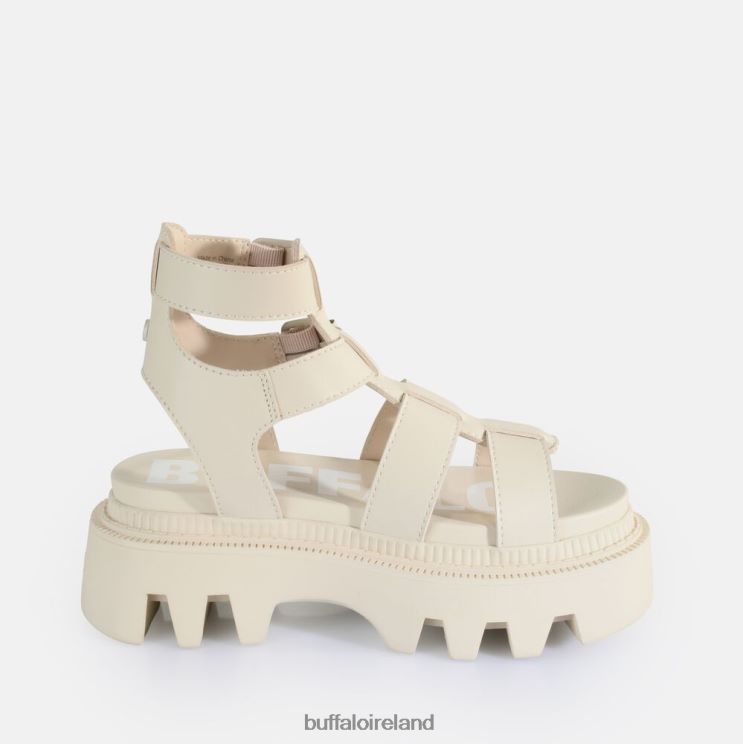 Cream Buffalo Flora Fisher Platform Sandals vegan |Sandals F06ZHH641 - Image 6