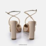 Cream Buffalo Jolie Queen Heeled Sandals vegan |Sandals F06ZHH329 - Image 2