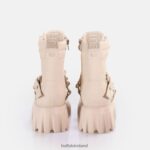 Cream Buffalo Lion MID Chain Ankle boot vegan |Boots F06ZHH656 - Image 3