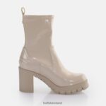 Cream Buffalo Oslo sock boot ankle boot vegan |Boots F06ZHH518 - Image 5