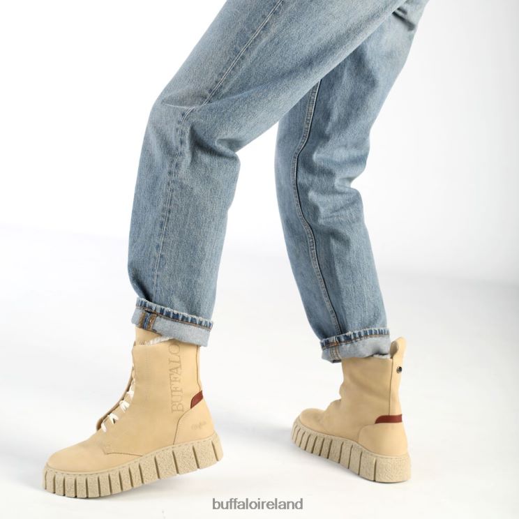 Cream Buffalo Rampa Lace Up HI Warm Ankle Boot |Boots F06ZHH466 - Image 2