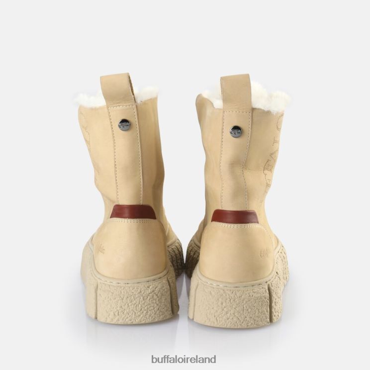 Cream Buffalo Rampa Lace Up HI Warm Ankle Boot |Boots F06ZHH466 - Image 3