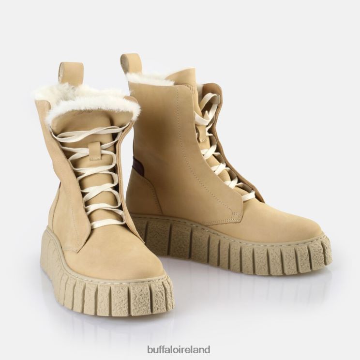 Cream Buffalo Rampa Lace Up HI Warm Ankle Boot |Boots F06ZHH466 - Image 4