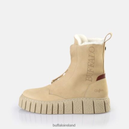 Cream Buffalo Rampa Lace Up HI Warm Ankle Boot |Boots F06ZHH466