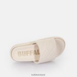 Cream Buffalo Rey Quilt 2 Platform Slide vegan |Slides F06ZHH461 - Image 3