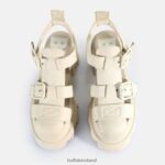 Cream Buffalo Riot TRAWL Heeled Sandals vegan |Sandals F06ZHH83 - Image 3