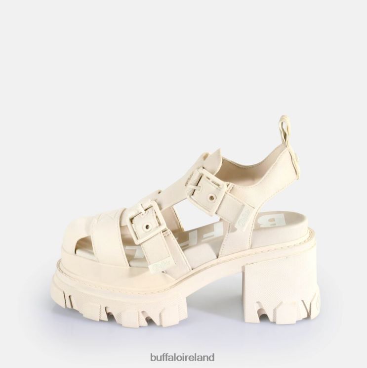 cream_buffalo_riot_trawl_heeled_sandals_vegan_sandals_f06zhh83.jpg Cream Buffalo Riot TRAWL Heeled Sandals vegan |Sandals F06ZHH83 - Image 1