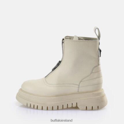 Cream Buffalo Shade Zip Mid Ankle Boot |Boots F06ZHH467