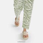 Cream Color Buffalo Rey flip platform sandals vegan |Slides F06ZHH723 - Image 2